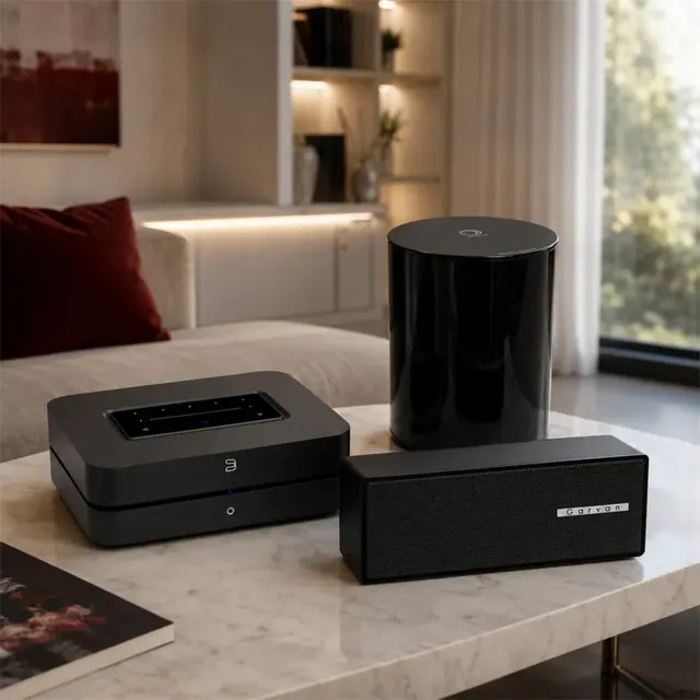 Bluesound Powernode + Garvan Acoustics Compact Speaker + Elipson Planet Subwoofer
