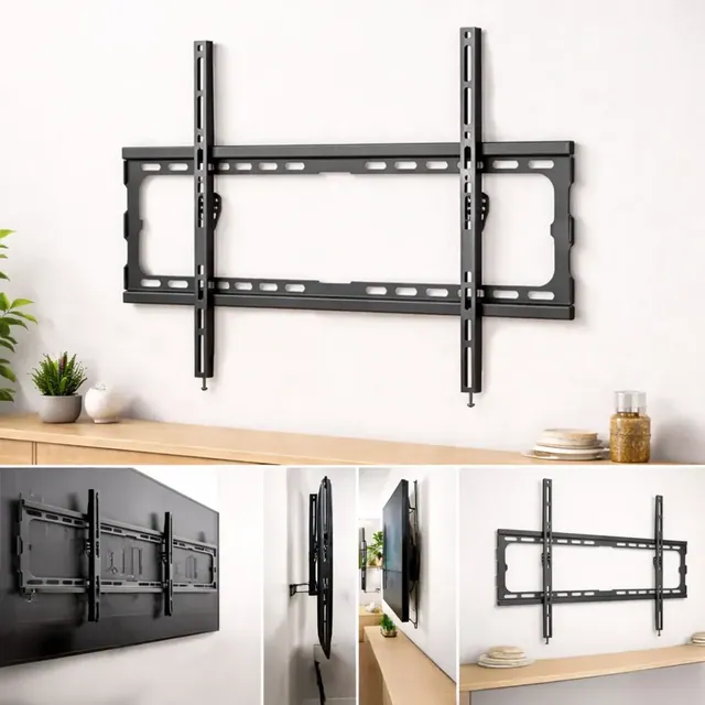Super Economy Low-Profile Slim Fixed TV Wall Mount (37”– 86”)
