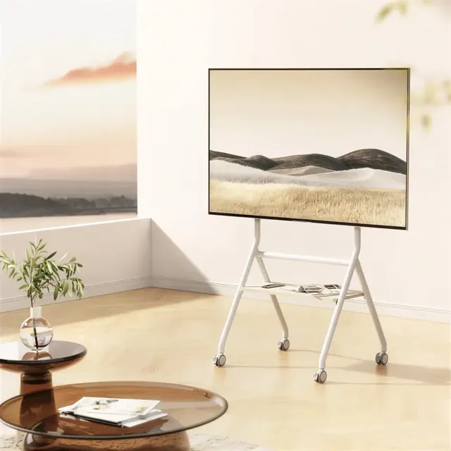 Minimalist Heavy-Duty Studio TV Cart (37”– 86”)