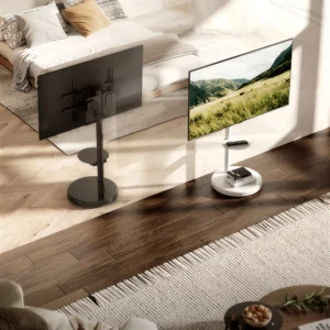 Heavy-Duty Mobile TV Floor Stand (Up to 86”)